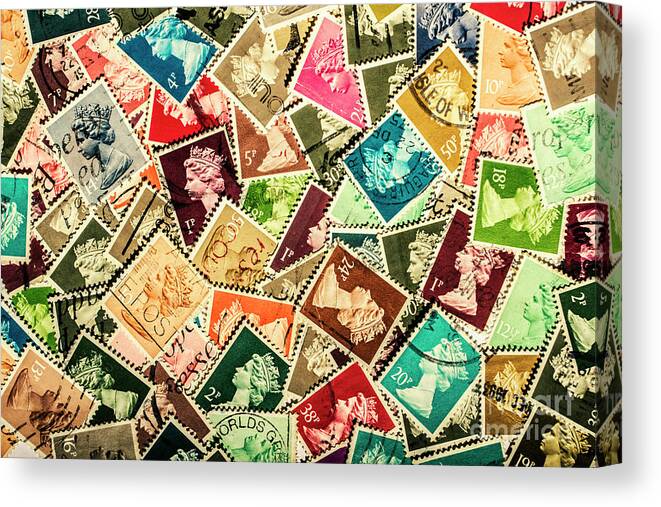 Stamp Canvas Print featuring the photograph Stamping the royal mail by Jorgo Photography