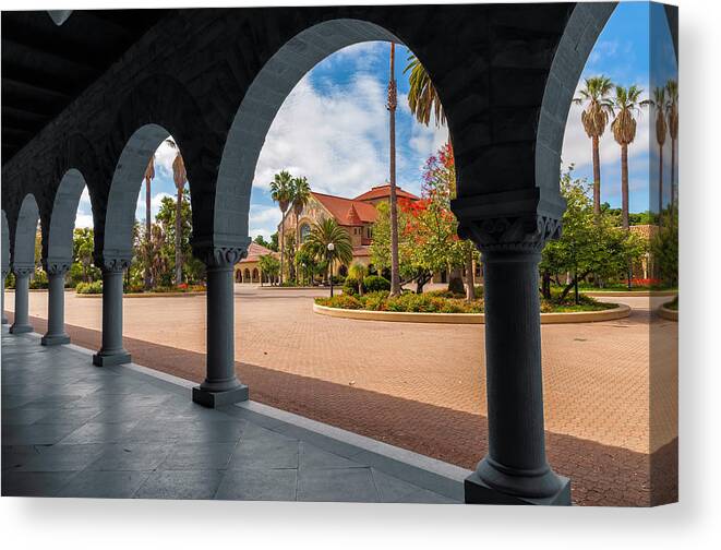 City Canvas Print featuring the photograph Stanford Campus by Jonathan Nguyen