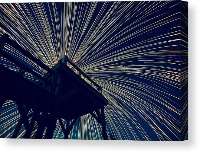 Stars Canvas Print featuring the photograph Star Burst by Mountain Dreams
