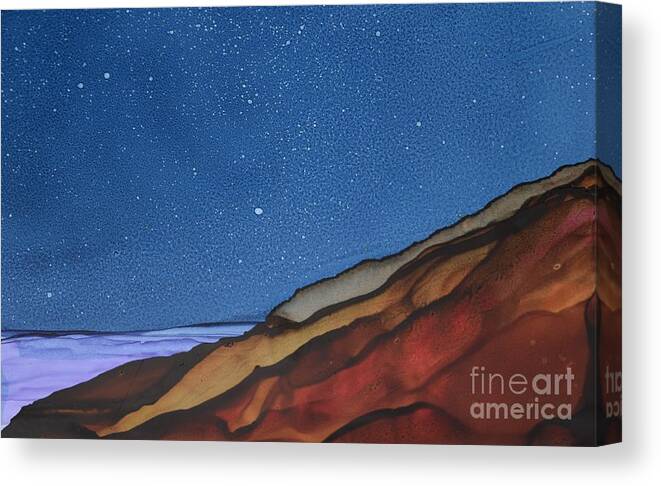 Landscape Canvas Print featuring the painting Starlight by Beth Kluth