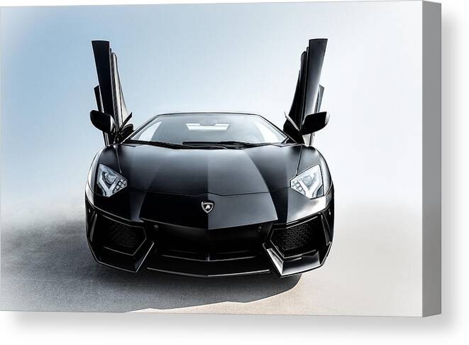 Lamborghini Canvas Print featuring the photograph Stick 'em up by Douglas Pittman