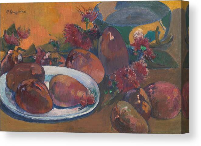 French Art Canvas Print featuring the painting Still Life with Mangos by Paul Gauguin
