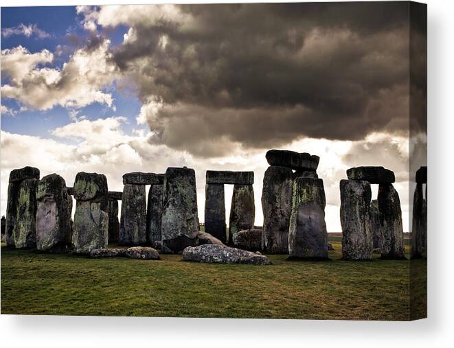 Landscape Canvas Print featuring the photograph Stonehenge after the Storm by Justin Albrecht