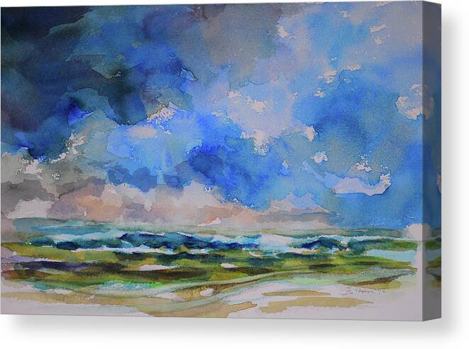 Paintings Canvas Print featuring the painting Storm a comin by Julianne Felton