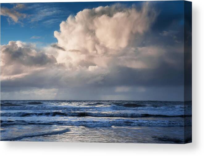 Cloud Canvas Print featuring the photograph Storm Cloud Over The Pacific by Mark Alder