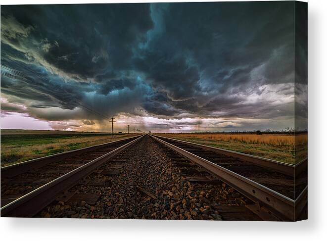 Storm Canvas Print featuring the photograph Storm Tracks by Darren White