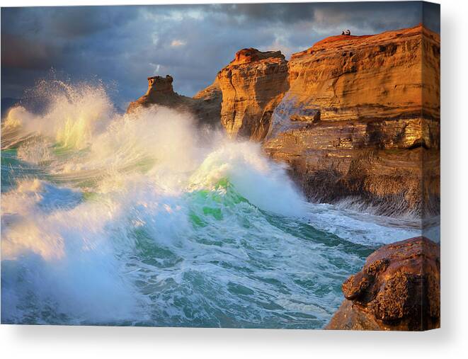 Storms Canvas Print featuring the photograph Storm Watchers by Darren White