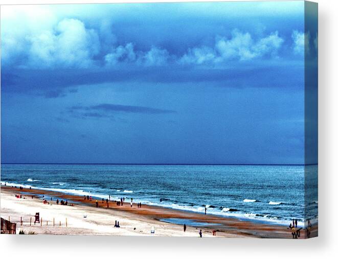 Beach Canvas Print featuring the photograph Stormy Beach Day by Gina O'Brien