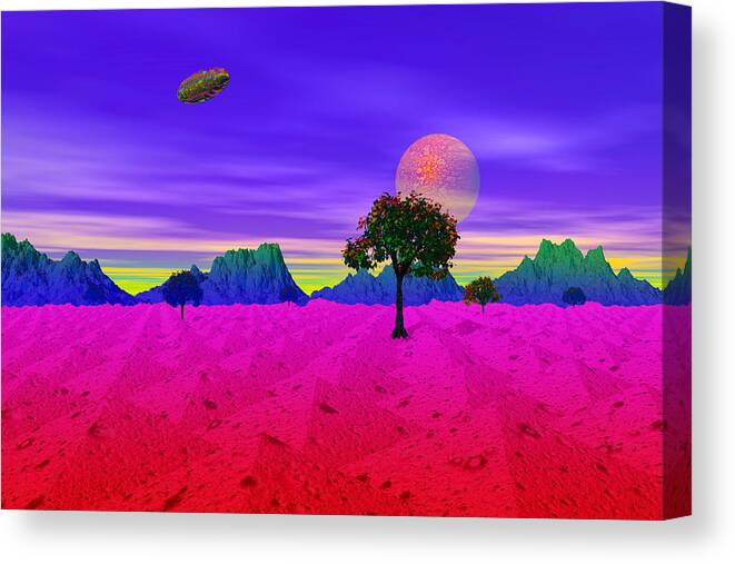 Landscape Canvas Print featuring the photograph Strangely Place by Mark Blauhoefer