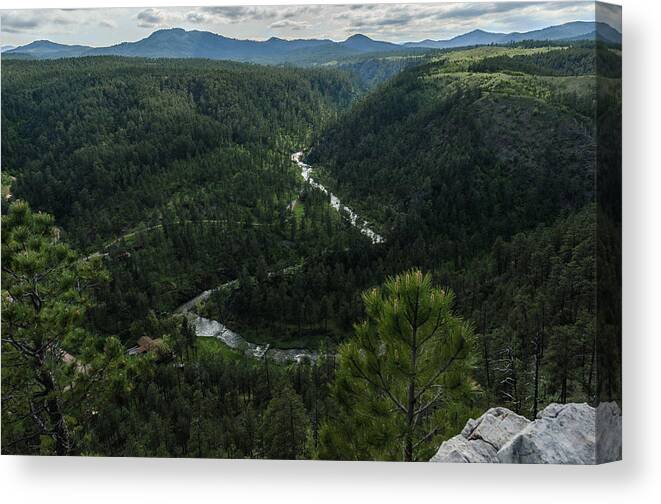 Dakota Canvas Print featuring the photograph Stratobowl Overlook on Spring Creek by Greni Graph