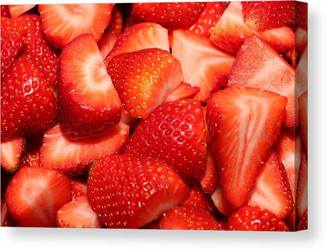Food Canvas Print featuring the photograph Strawberries 32 by Michael Fryd