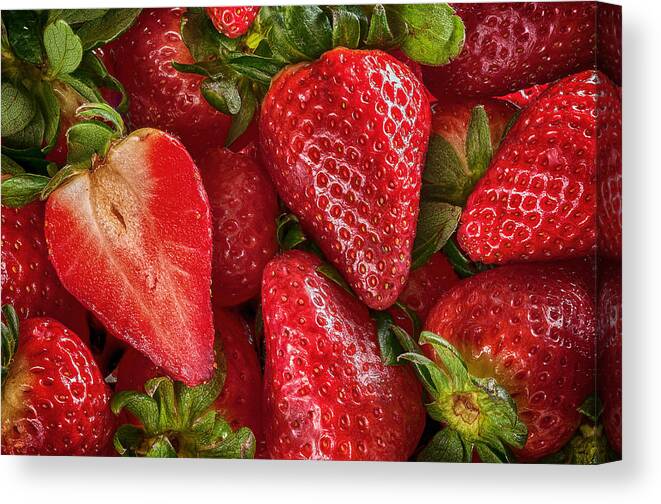  Canvas Print featuring the photograph Strawberries by Hernan Bua