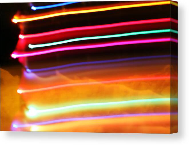 Christmas Lights Canvas Print featuring the photograph Streaks by Ty Helbach