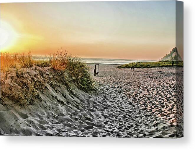 Beach Canvas Print featuring the photograph Stroll on the Beach by Joan Bertucci