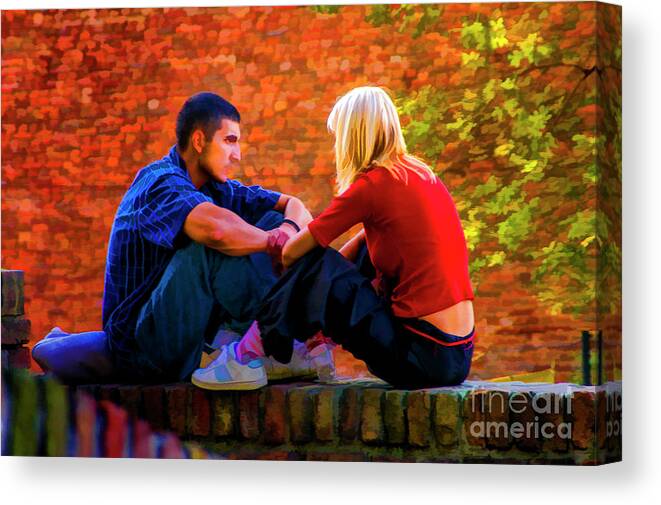 Balkans City Scenes People Canvas Print featuring the photograph Student Friends by Rick Bragan