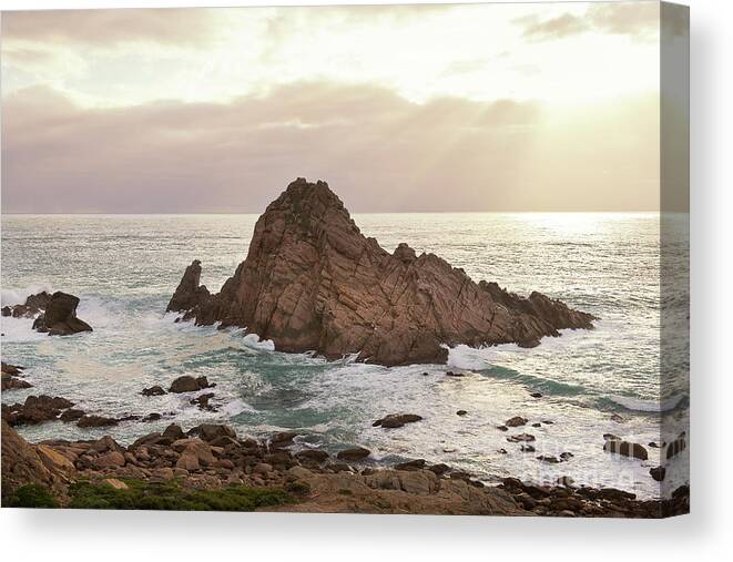 Australia Photography Canvas Print featuring the photograph Sugarloaf Rock sunset by Ivy Ho