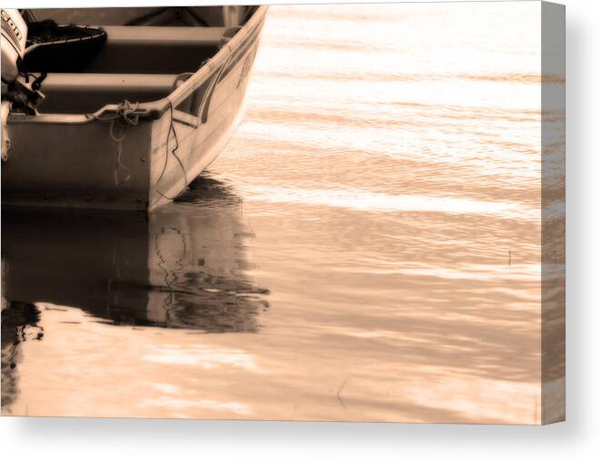 Boat Canvas Print featuring the photograph Summer Boating Reflections by Cathy Beharriell