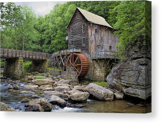 Grist Mill Canvas Print featuring the photograph Summer Grist Mill by Deborah Penland