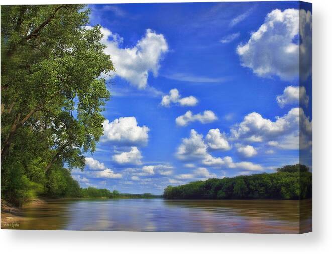 River Canvas Print featuring the photograph Summer River Glory by Anna Louise