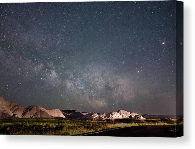 Dakota Canvas Print featuring the photograph Summer Sky at Badlands by Greni Graph