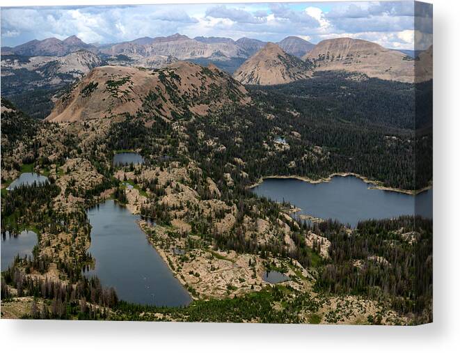 Utah Canvas Print featuring the photograph Summit View from Mount Watson by Brett Pelletier