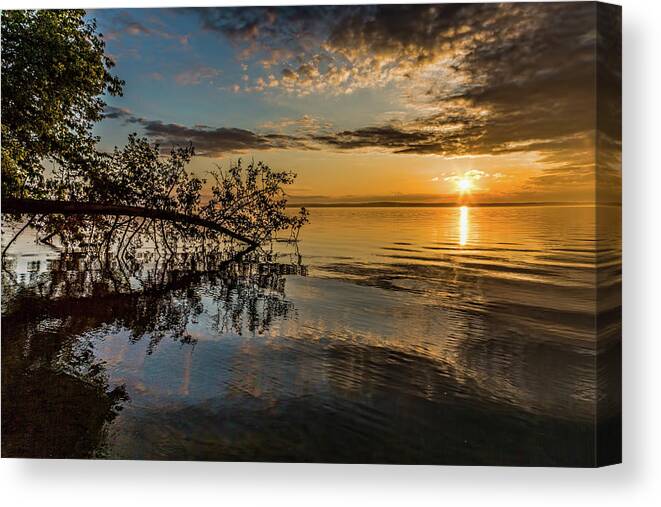 Higgins Lake Canvas Print featuring the photograph Sunday Surprise by Joe Holley