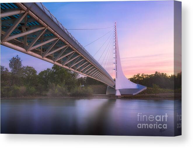 Sundial Bridge Canvas Print featuring the photograph Sundial Bridge 6 by Anthony Michael Bonafede