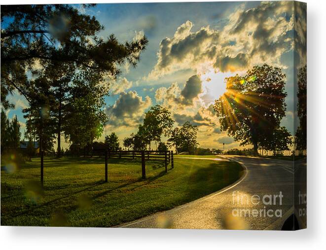 Sunlight Canvas Print featuring the photograph Sunlight around the Corner by Metaphor Photo