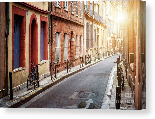 Toulouse Canvas Print featuring the photograph Sunlight in Toulouse by Elena Elisseeva