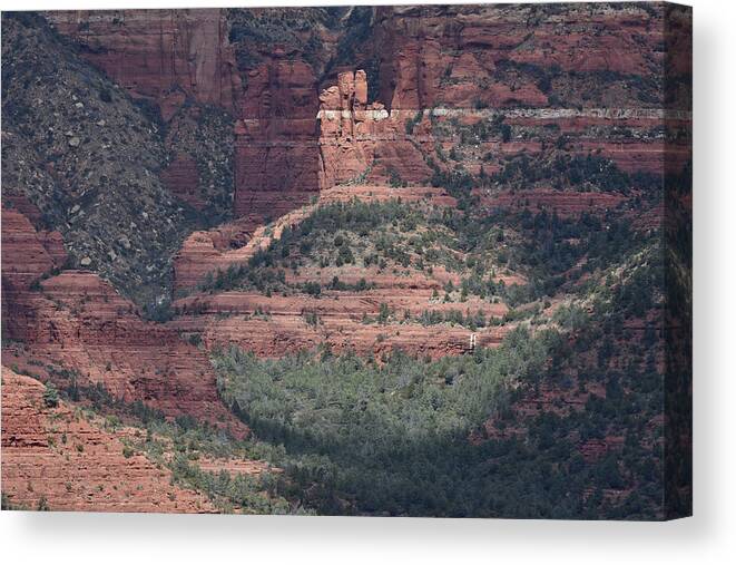 Red Rocks Canvas Print featuring the photograph Sunlit Redrocks by Ben Foster