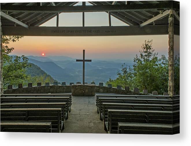 Chapel Canvas Print featuring the photograph Sunrise at Symmes Chapel aka Pretty Place Greenville SC by Willie Harper