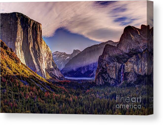 Yosemite Canvas Print featuring the photograph Sunrise In Yosemite by Paul Gillham