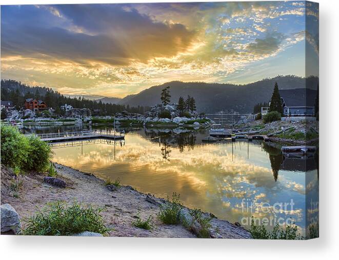 Sunset Canvas Print featuring the photograph Sunset At Boulder Bay by Eddie Yerkish