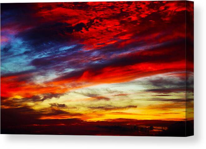 Louies Canvas Print featuring the photograph Sunset at Louie's by Susan Vineyard