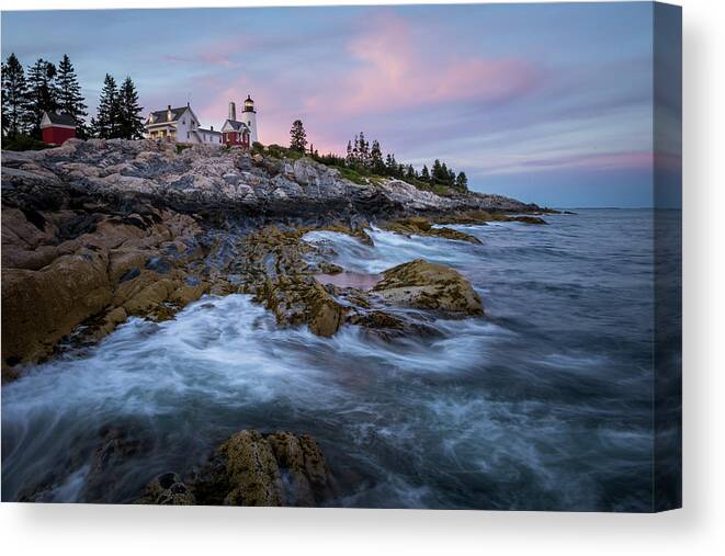 Maine Canvas Print featuring the photograph Sunset at Pemaquid by Colin Chase