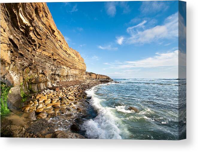 Ocean Canvas Print featuring the photograph Sunset Cliffs by Ryan Weddle