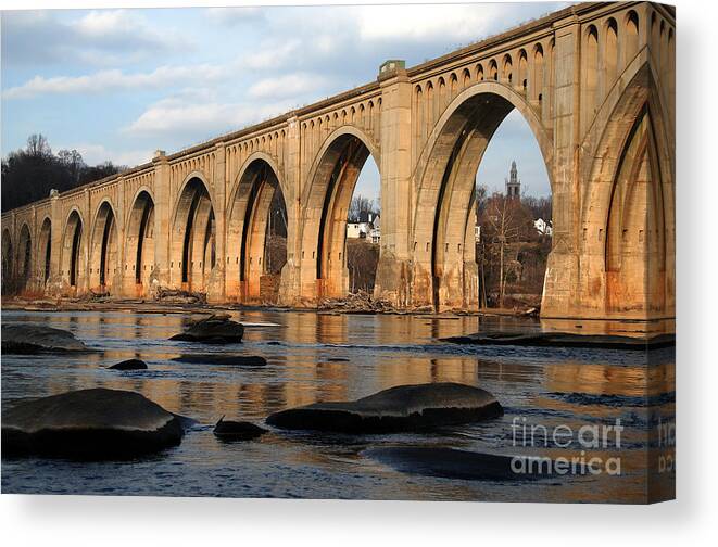 Bridge Canvas Print featuring the photograph Sunset Crossing by Kelvin Booker
