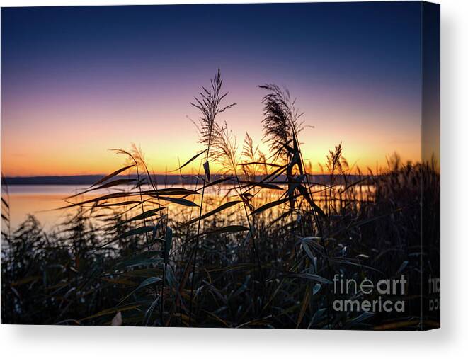 Ammersee Canvas Print featuring the photograph Sunset Impression by Hannes Cmarits
