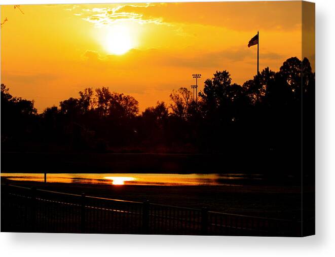 Sunset Canvas Print featuring the photograph Sunset by Michael Albright