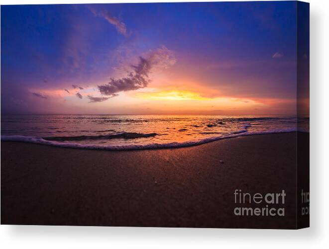 Beach Canvas Print featuring the photograph Sunset Naples Beach Florida by Hans- Juergen Leschmann