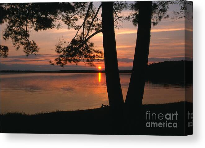 Door County Canvas Print featuring the photograph Sunset on Sister Bay by Sandra Bronstein