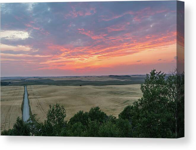 Photosbymch Canvas Print featuring the photograph Sunset over Teton Valley by M C Hood