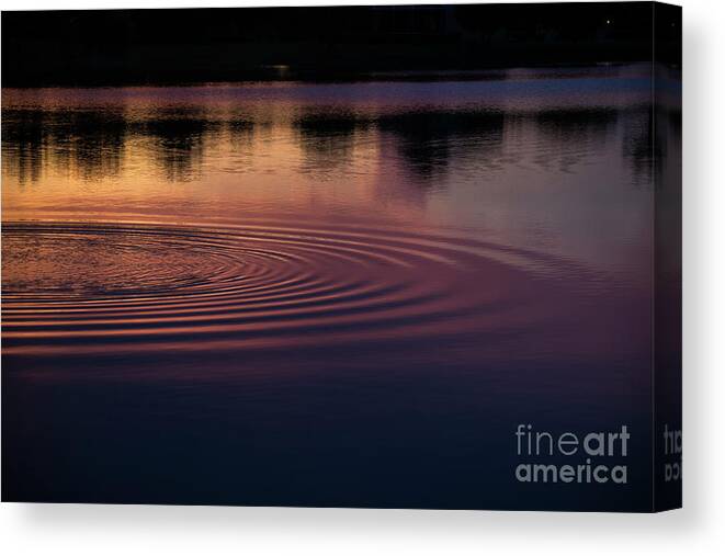 Water Canvas Print featuring the photograph Sunset Ripples by Carol Lloyd