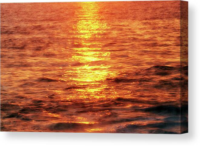 Hawaiian Island Canvas Print featuring the photograph Sunset Shimmer by Christopher Johnson