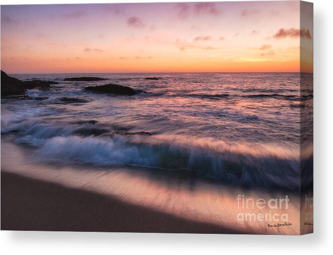 Beach Canvas Print featuring the photograph Sunset Surf by Brandon Bonafede