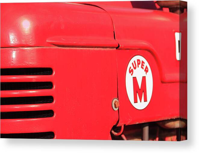 Abbey Canvas Print featuring the photograph Super M Red Tractor by Joni Eskridge