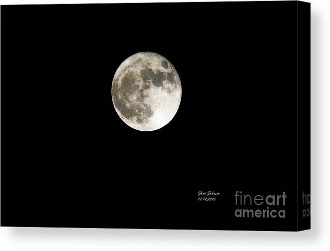 Moon Canvas Print featuring the photograph Super Moon 2016 by Yumi Johnson