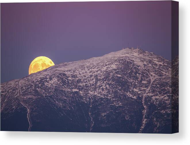 Mount Canvas Print featuring the photograph Super Moon Rising by White Mountain Images