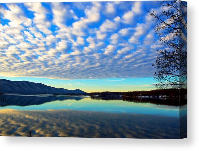 Smith Mountain Lake Canvas Print featuring the photograph Surreal Sunrise by The James Roney Collection