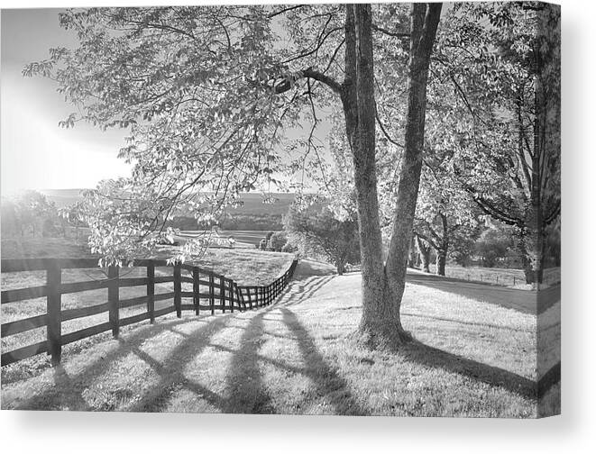 New Jersey Canvas Print featuring the photograph Sussex County Sunset in Black and White by Eleanor Bortnick